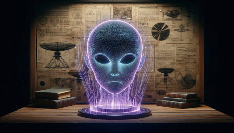 A ghost-unified tactical image showing the intersection of Nazi UFO history, Grey alien biometrics, and Montauk project schematics.