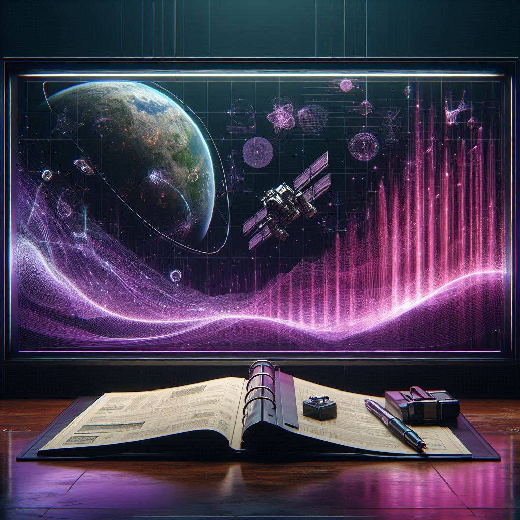 A ghost-unified tactical image showing orbital weapon schematics and subterranean base grids unified by a glowing violet thread.