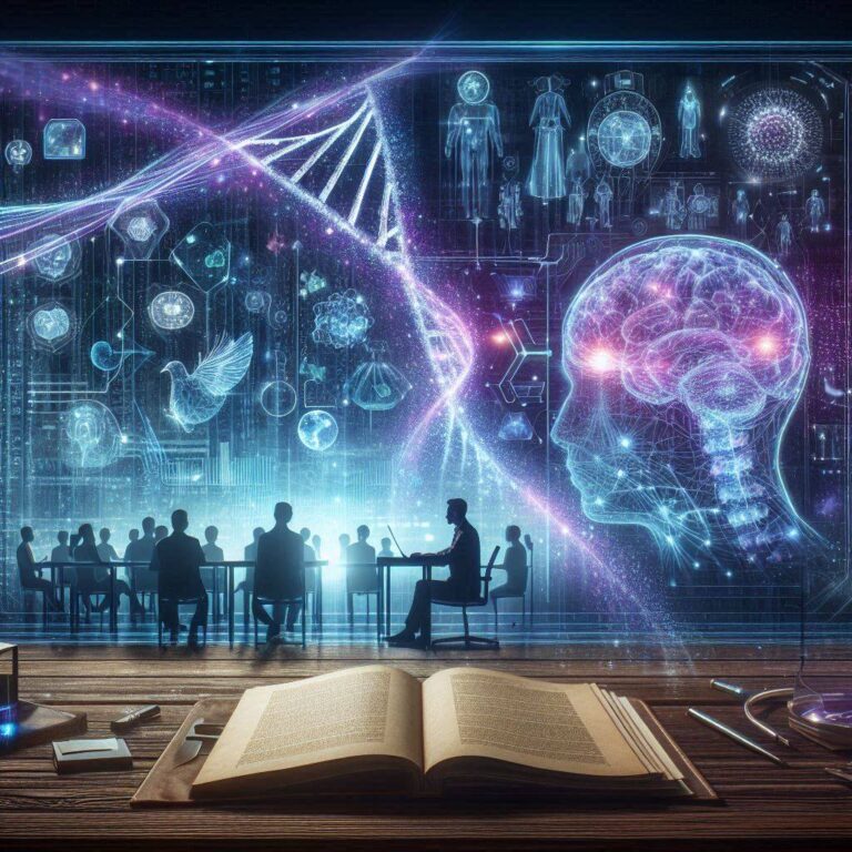 A ghost-unified tactical image showing DNA schematics, banking silhouettes, and mind control nodes unified by a glowing violet thread.