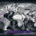 A tactical HUD visualization of global anomalies and temporal vortex sites for the Think About It research archive.